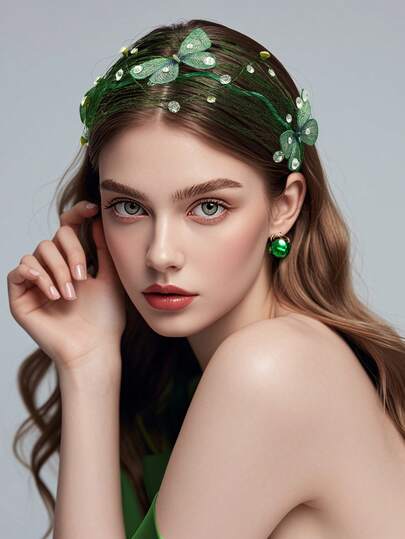1pc Bohemian Style Headband, Elegant Bridal Wedding Hair Accessory, Versatile Women Hair Decoration Suitable For Party, Ball, Performance, Vacation