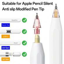 Replacement Tips For Apple Pencil Pro, Upgraded Tips Compatible With Apple 2nd Gen, 1st Gen USB-C And Crayon Digital Pencil, Needle-Shaped Tips With Storage Box, Pro Pencil Set, Birthday And Holiday Gift Pen Accessories For Mother, Family And Friends - Multicolor - View 8