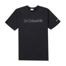 Columbia 男士戶外休閒透氣吸濕排汗快乾圓領T恤 - 黑色 - 查看 2