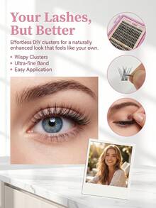384-560pcs D Curl Soft Synthetic Segmented Lash Clusters DIY Easy To Use Portable Large Capacity For Daily Cat Eye Cosplay Sweet Style, Lash Clusters Individual Lashes False Eyelashes - Multicolor - View 8