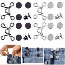 2/4/6/8Sets Nail-Free Metal Jeans Button Snaps Detachable Pants Clips Buttons Pins DIY Waist Tightener Clothing Buckles Sewing Tools - Multicolor - View 22