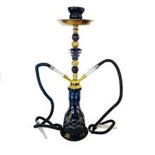 1pc Classic Small Double Tube Arabic Hookah Complete Set Glass Water Pipe Shisha Accessories No Electricity Required Arabic Hookah Glass Bowl - one-size - View 6
