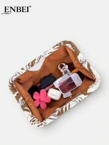 ENBEI Delicado Bolso de Mano Vintage Tejido Tipo Nube - Bolsa de Cosméticos, Bolso de Mano Plisado en Forma de V, Bolso de Playa para Mujer, Bolso de Concha de Moda, Minimalista Multifuncion - Multicolor - Ver 7