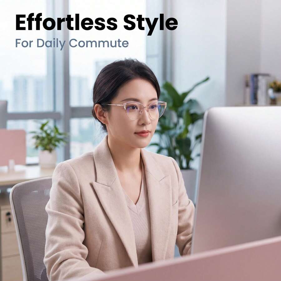 女款貓眼金屬框水鑽眼鏡，跨境電商時尚眼鏡 - A - 查看 1