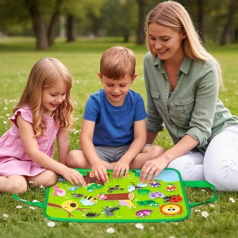Dieses Filz-Geschichtenbrett-Set ist tragbar und einfach zu bedienen, geeignet für Montessori-Geschichtenerzählaktivitäten von Kindern. Es ist auch für Outdoor-Reisen, als Neujahrsgeschenk für die Familie und als naturwissenschaftliches Lernspielzeug geeignet.