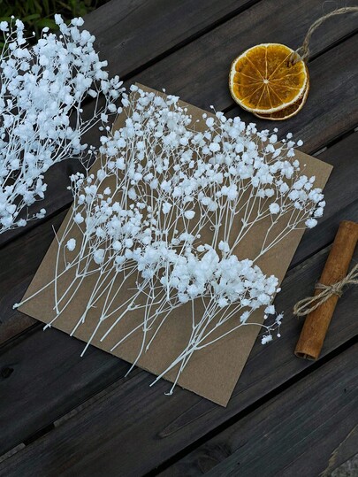 25/50/100/150/300pcs Mini Baby's Breath And Other Artificial Flowers - For Resin Mold Art And Handicrafts, Colorful Flower Bundles For Hair Accessories, Wedding Wreaths, Table Flowers, Home Decor - For Resin Mold Art And Handicrafts, Ivory White Flower Bundles For Hair Accessories, Wedding Wreaths, Table Flowers And Home Decor.