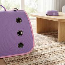 Pet Carrier With Window For Cats And Small Dogs, Breathable, Wide Handles, Ideal For Walks - Red Violet - View 3