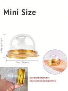 100/50pcs Gold Dessert Cake Boxes, Gold Pudding Boxes, Transparent Mousse Cake Boxes, Suitable For Wedding, Christmas Gifts, Also Suitable For Cake, Candy And Chocolate Packaging, Ideal Choice For Wedding, Party And Gifts, - Multicolor - View 8