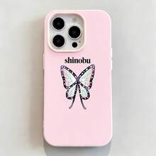 Mariposa pastel Shinobu rosa menta negrofunda de teléfono Fundas compatibles con ,Apple,VIVO,OPPO,,, y Honor.Fabricadas en silicona TPU,ofrecen protección contra golpes y caídas. - Rosa - Ver 5