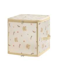 1 pieza Caja de almacenamiento plegable con estampado de dibujos animados, Caja de almacenamiento multifuncional con cremallera, Caja de almacenamiento para armario, Caja de almacenamiento para cajón, Caja de almacenamiento para dormitorio, Caja de almacenamiento para ropa, Caja de almacenamiento para ropa interior, sujetadores y calcetines, Caja de almacenamiento para cosméticos, Caja de almacenamiento para tocador, Suministros de almacenamiento para el hogar - Multicolor - Ver 10