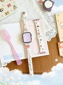 1條細腰矽膠錶帶,適用於Apple Watch 45mm、44mm、40mm、49mm、46mm、41mm、38mm、42mm,時尚磁吸錶帶,適用於Series 11、10、Ultra、9、8、7、6、SE、5、4、3、2、1,柔軟舒適、易於佩戴、觸感靈敏,時尚智慧手錶替換錶帶 - 彩色 - 查看 4