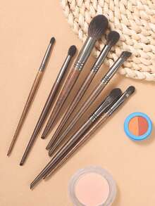 7pcs Makeup Brush T Goat HairMakeup Brush - Brown - View 1
