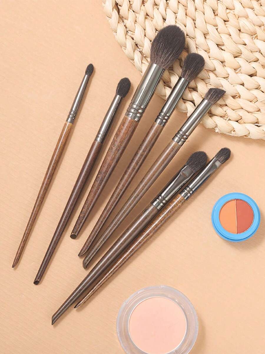 7pcs Makeup Brush T Goat HairMakeup Brush - Brown - View 1