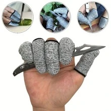 5/10/50pcs Protetores de Dedo Reutilizáveis Antiderrapantes e Resistentes a Cortes, Adequados para Polegar e Pontas dos Dedos, Prolongam a Vida Útil das Luvas, Protetores de Dedo para Trabalho ao Ar Livre. Ferramentas de Jardinagem, Suprimentos para Exterior e Jardim. Convenientes e Práticos, Robustos e Duráveis. Bonitos e Práticos. - Multicolorido - Ver 1