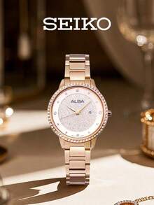 Seiko Women's Quartz Stone Watch Diamond Casual Simple Summer Watch Crystal Glass Dial - one-size - View 13