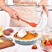 Esptula de Cuchara de Silicona Resistente al Calor: 11.4 inch Mezcla Agitar Cocinar Raspar Tazn Rascador Esparcidor Sin Costuras para Utensilios de Cocina Antiadherentes Naranja - Espátula Cuchara*1 + (6) Naranja - Ver 5