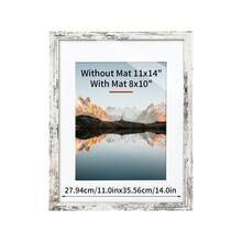 1pc Rustic Style Vintage White/Embroidered Brown Lightweight Picture Frame, American Wall Decor. Retro Poster, Photo, Artwork Framing Frame. Available In 8.5x11/A4/11x14(8x10) Inches (Picture For Reference Only, Randomly Gifted Photo Paper Included) - 1PC - View 14
