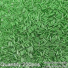 200顆 2x6mm 長管玻璃種子珠，鍍銀管珠，珠寶製作 DIY 手工藝品與藝術配件裝飾珠 - 10g管珠 - 查看 9