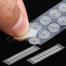 100pcs Disposable Ear Acupuncture Ear Stickers, Ear Massage Therapy Ear Tapes, Random Style Outer Packaging Box And Bag - White - View 2