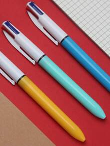 4pcs Multicolor Ballpoint Pens 1.0mm, 4-In-1 Colorful Pens, Retractable Cute Nurse Pens, 4 Colors In 1, Suitable For School, Back To School, Students, Nurses, Whiteboard, Office Supplies - Multicolor - View 4