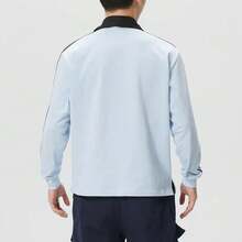 adidas originals RUGBY 純棉透氣舒適親膚運動休閒寬鬆長袖Polo衫男款 - 淺藍色 - 查看 6