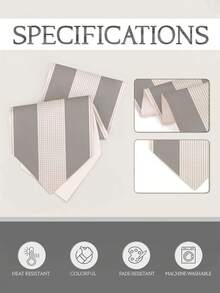 1pc,Crafted Table Runner,Simple Striped Style Triangular Table Runner,Microwave Dust Cover,Protective Cover,Rectangular Tablecloth,Washable,Suitable For Home Dinner,Coffee Table,Kitchen And Dining Room Decoration,Dining Table Decoration Party And Scene Decoration,Home Decor,Outdoor Patio Table Runner Decoration,Entrance Decoration,Fireplace Cloth - Grey - View 9