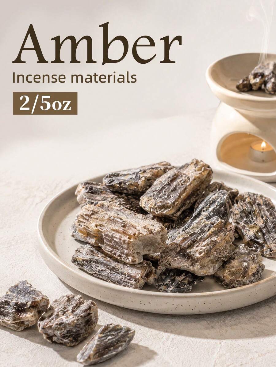 2/5盎司琥珀芳療原物料,高品質芳療適用,適合芳療擴香機。淨化空氣、去除異味、無煙不刺激、香氣持久。適用於芳療、空氣淨化,亦可作為禮物。 - 琥珀 - View 1