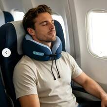 Portable Ergonomic Memory Foam Neck Pillow, Lightweight & Space-Saving, Comfort Neck Support For Car, Office, Plane & Train, Travel Essential Gift - U-shaped Pillow - View 9