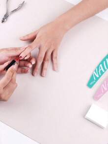 1pc S/M/L Nail Art Desk Mat, Double-Sided PU & Washable Flannel, Foldable Wrist Rest, Suitable For Nail Art & Mouse Pad, Waterproof Salon Mat. Office, Studio, Spa, Dorm. DIY Enthusiasts, Students, Gamers. Christmas, Birthday, Halloween, New Year's Gifts. - Multicolor - View 2