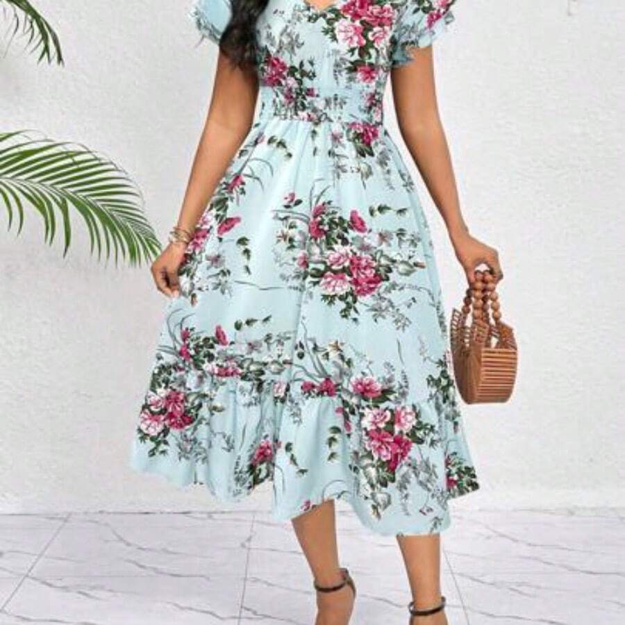 Women Midi Dresses - Blue Lake - View 1