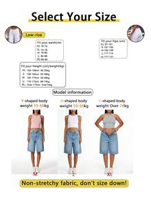 Quần jeans nữ ống đứng dáng lửng cạp thấp, kiểu dáng tối giản, đa năng, thích hợp mặc hàng ngày vào mùa hè. - Rửa trung bình - Xem 10