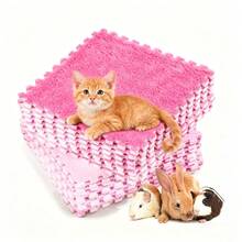 6 Pcs Spliceable Blanket Bed, Wool Cage Pad, Small Animal Waterproof Sleeping Pad Set Suitable For Rabbits, Hamsters, Cats, Dogs, Guinea Pigs, Pads, Guinea Pigs - View 18