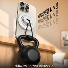 両面マグネット スマホリング Magsafe リング スマホスタンド マグネット MagSafe対応 折り畳み式 アルミ合金 360度回転 簡単着脱 iPhone16 15 14 13 12シリーズ対応超軽量 長寿命 高級感 - ホワイト - チェックする 2