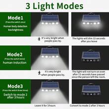 2/1pc Outdoor Solar Ultra-Bright Wall Lamp - Smart Sensor With IP65 Water Resistance, 3 Adjustable Lighting Modes, 2000LM, 180° Ultra-Wide Angle Lighting. Suitable For Garden, Porch, Patio, Garage, And Garden Lighting. The Perfect Gift For Friends. - 戶外壁燈 - 查看 9