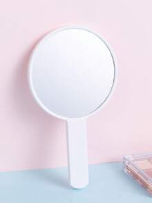 1Pc Round Make Up Mirror Handheld Makeup Mirror New Makeup Mirrors Sweet Girl Style Suitable For Carrying Around - Multicolor - View 6