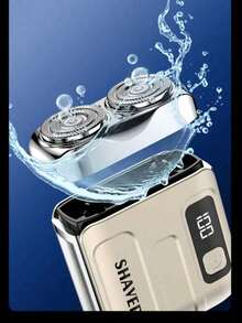Outdoor Camping New MINI Digital Display Electric Shaver Floating Razor Triple Ring Blade Magnetic Dual Head Portable Beard Trimmer - A - View 6