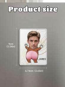 1pc Customizable 3D Funny Soft Butt Fridge Magnet, Personalized Humorous Refrigerator Sticker, Prank Gift For Couples And Friends - Multicolor - View 8