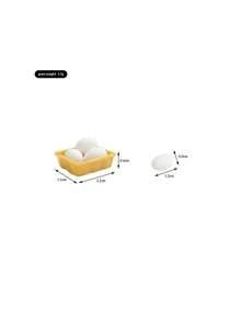 1/3/5 sets Modelo de huevo en miniatura de 2.2 cm | Huevo mini realista + accesorio de soporte de huevo amarillo | Decoración de cocina vintage francesa para casa de muñecas | Material de resina cremosa | Detallado y realista para almacenamiento y exhibición | Decoración de cocina / escena de horneado para casa de muñecas | Adecuado para fiestas festivas & montajes de miniaturas diarios - Multicolor - Ver 4