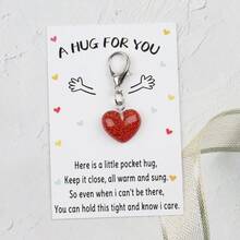1pc/8pcs Heart Keychain, Unisex, With Encouragement Card, Durable Keychain, Thoughtful Gift For Teachers, Moms, Girlfriends, Best Friends, Birthday, Teacher's Day, Graduation Season, Back To School Season, Thanksgiving Small Gift - Multicolor - View 13