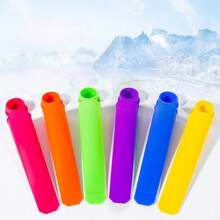 1/2/3/6pcs Reusable Silicone Popsicle Molds With Lids, Popsicle Maker For Making Popsicles, Yogurt Bars, Jelly, Kitchen Tool Accessories, Summer Essential - Multicolor - View 7