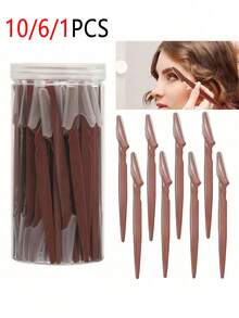10/6/1pc Eyebrow Trimmer Set, Eyebrow Trimmer, Long Handle Trimmer, Eyebrow Groomer, Beauty Tools For Shaping And Trimming Eyebrows, Exfoliating And Callus Removal Tools, Razor, Precision Eyebrow Trimmer, Face And Neck Shaver Blades, Hair Removal - View 1