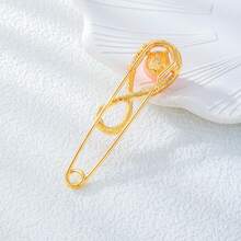 1pc-Fashion Elegant Infinity Brooch Zinc Alloy Rhinestone Inlaid Brooch Suitable For Women Daily Banquet Party Wear Dress Suit Accessory - XD825160 - View 6