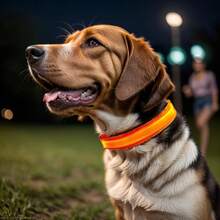 Glowing LED Pet Collar, Battery Powered, Polyester Reflective Dog Walking Necklace, Voltage ≤36V, Nighttime Visibility Safety Accessory - Multicolor - View 32
