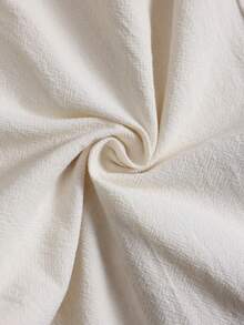 DORISS Đồ liền thân không tay màu mơ, quần ngắn rộng chất liệu linen phong cách thường ngày dạo phố, công sở & du lịch mùa hè - Màu be - Xem 6