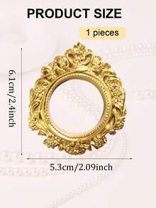 12pcs/10pcs/6pcs Set Vintage Mini Baroque Hollow Resin Photo Frame, DIY Dollhouse And Fairy Tale Scene Decoration, Mini Landscape Craft Ornament, Personalized Photo Display, Gift For Family And Friends, Jewelry Display And Nail Art DIY Accessory - Multiple Styles - View 17