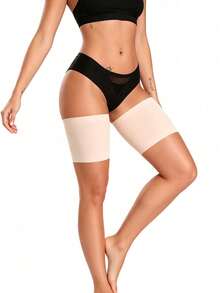 1 Pair Women's Outdoor Sports Leg Sleeves, High Elastic Silicone Anti-Friction Thigh Guards, Non-Slip Thigh Bands, No Slipping, Suitable For Daily Work, Running, Basketball, Yoga And Other Sports - Multicolor - View 10
