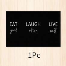1pc Life Text Placemat, Breakfast Placemat, Coffee Mat, Coaster Set, Bowl & Plate Mat, Home Decor, Kitchen Accessories, Easy To Clean Placemat, Suitable For Home, Kitchen & Dining Table Decor, Holiday Gift, Multi-Piece Combination Pack, Linen Placemat - Multicolor - View 17