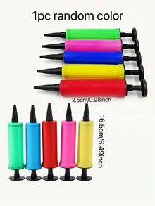 3pcs Balloon Inflator Set, Includes Manual Air Pump, Portable Foot Pump And Balloon Blower, Suitable For Birthday Party, Celebration, Wedding, Balloon Inflation (Random Color) - Multicolor - View 12