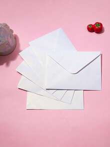 25pcs - Minimalist Pearl White A7 Envelopes With Stickers. These Minimalist Pearl White Envelopes Are Perfect For Handwritten Birthday Wishes, Thank You Cards, Invitations, Weddings, New Year Greetings, Father's Day Handwritten Cards And Business Letters. - Pearl White - View 1