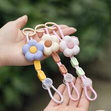 1pc Cute Flower Hat Clip, Anti-Loss Portable Elastic Rope Hat Hook, Versatile Sweet Aesthetic Backpack Handbag Pendant, Travel Essentials, Outdoor Sports, Beach Vacation, Summer Gift For Women, Mom, Girls, Hiking Camping Accessory - View 4